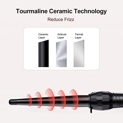 LURA Ceramic Tourmaline Coating Curling Wand — alternate angle