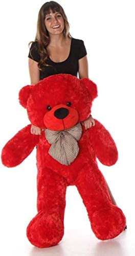 Image of ToYBULK Teddy Bear, Teddy Bear 3 Feet for Girls /Wife /Girlfriend /Husband, (3 Feet, Red)