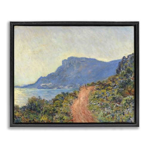 Monaco Coastline Landscape by Monet, 16 x 20 Inch Canvas in Floater Frame