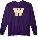 Elite Fan Shop NCAA Washington Huskies Mens Team Icon Long Sleeve Tee, Washington Huskies Purple,...