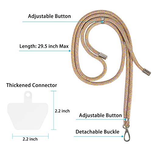 SHANSHUI Phone Lanyard, Cell Phone Charms with Adjustable Neck Strap with Tether Tab for Phones Full Coverage Case(Mix-colors)