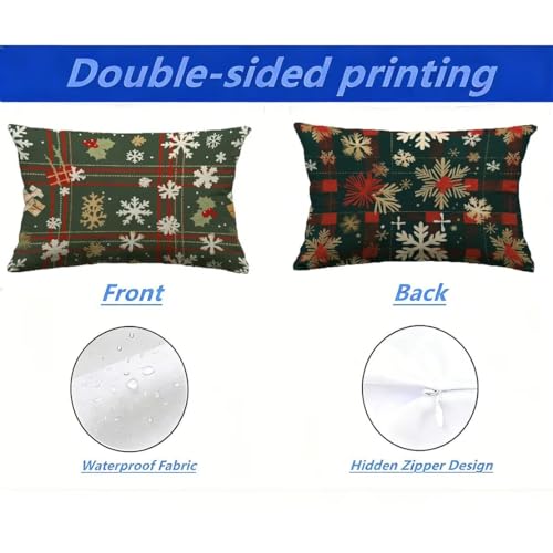 Housse de coussin de jardin de qualité supérieure aspect lin 70x90 - 3