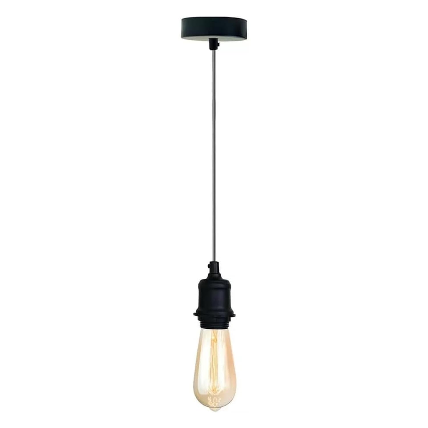 LEDSone Vintage Ceiling Pendant Light Fitting Industrial Metal E27 Lamp Holder with 95cm Height Adjustable Cable for Hallway Dining Room Kitchen Living Room