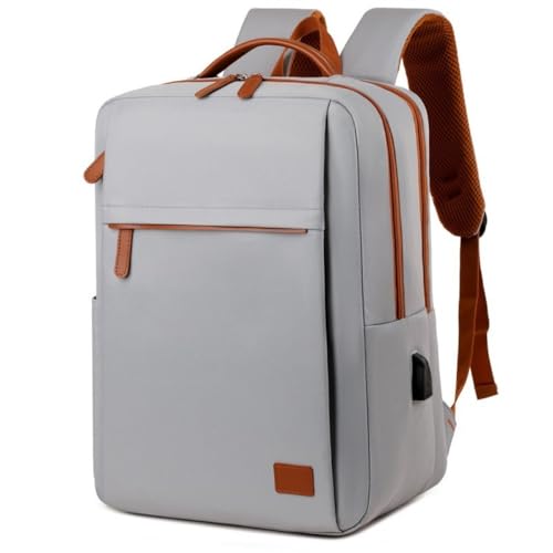 Sac à dos simple noir gris beige avec grande capacité pratique en tissu