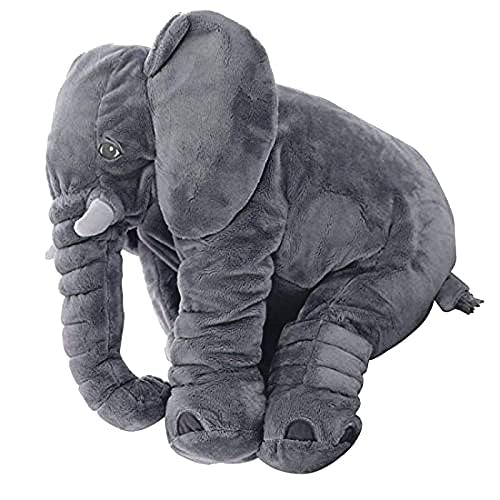 Image of FUN4YOU Cotton Fibre Filled Baby Elephant Pillow | Plush | Hugging Pillow with Soft Toy | Valentine Day Gift for Him & Her | for Kids | Toddler(Grey Color)