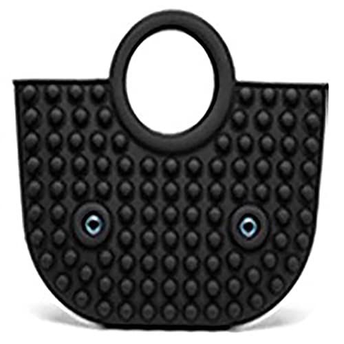 GKZJ Push Bubbles Pop Handtasche,Fidget Toy Handtasche, Silikon Bag Decompression Spielzeug,Black Cover