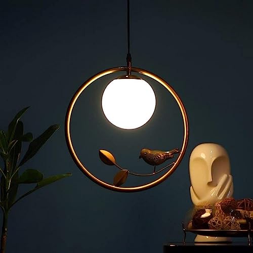 Image of Wall Lamp Chandelier Pendant Light, Home Decor for Bedroom, Living Room, Hallway, Cafe, Hotel, Restaurant (Ring Bird Hanging LAMP with LED Bulb Pack of 1)
