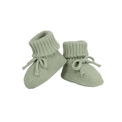 Image of Hadetoto Baby Booties Newborn First Walkers Cozy Shoes Warm Knit Soft Booties for Toddler Infant Boy Girl
