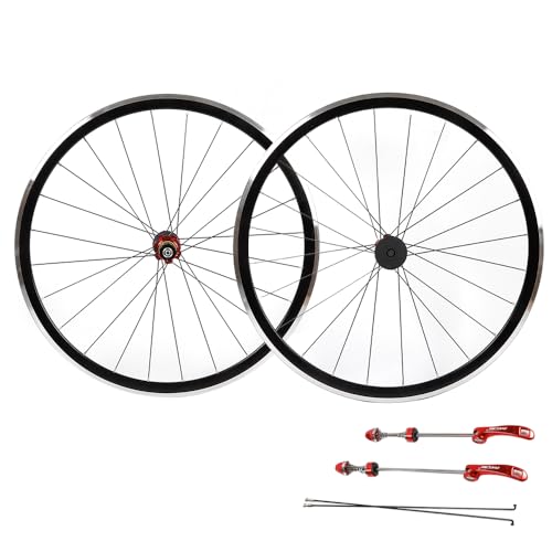 700C Wheelset Road Bike Front Rear Bicycle Wheel Set Ultra-Light Aluminium Alloy Front Rear Bike...