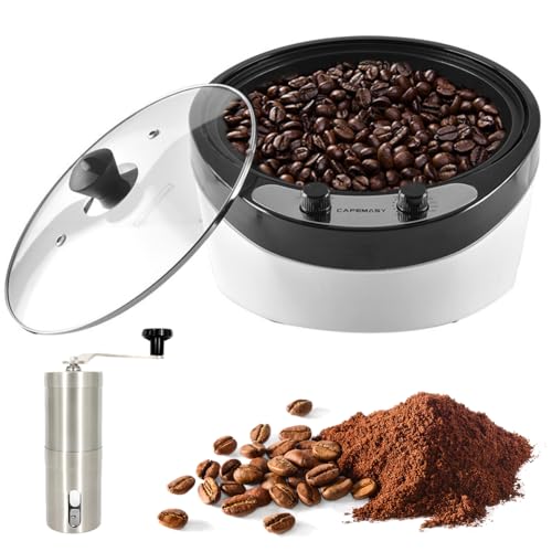 QUTBAG Tostatrice elettrica per Chicchi di caffè da 1800 W, tostatrice per caffè Professionale da 800 g con Design della Superficie inclinata a 45°, Temperatura Regolabile da 0 a 240 ℃, per Chicchi