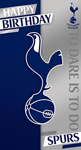 TOTTENHAM TO011 Die-Cut Hotspur Crest Birthday Card Multi Colour
