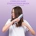 UPoetry Cordless Hair Straightener Brush, Portable Mini Heated Hair Brush for Women, 9600mAh USB-C Rechargeable, Lightweight Anti-Scald Straightener for Home, Office & Travel