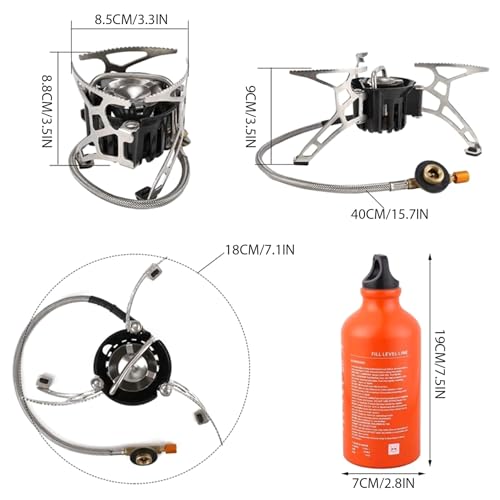 Réchaud de camping multi-combustibles pliable contre le vent - 4