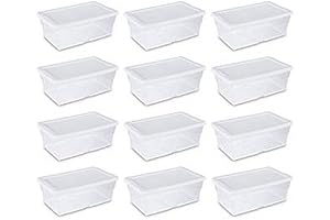 Sterilite 12-Pack, 6-Quart Clear Storage Box