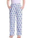 SWOMOG Girls Comfy Pajama Pants Ultra-Soft Long Lounge Pj Bottoms with Pockets for Lounge, Sleepovers