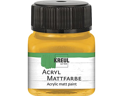 KREUL 75221 - Pintura acrílica mate amarillo oro 20ml.
