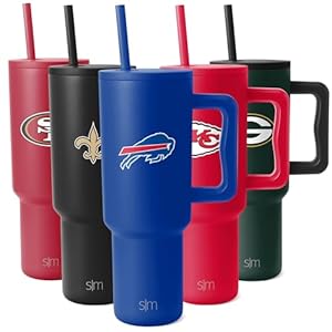 Simple Modern Officially Licensed NFL 40oz Tumbler with Handle and Straw Lid | Football Thermos Gifts for Men, Women, Christmas | Trek Collection | Buffalo Bills