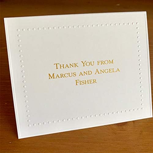 Blossom Fold Notes - Raised Ink Stationery + Embossed Border