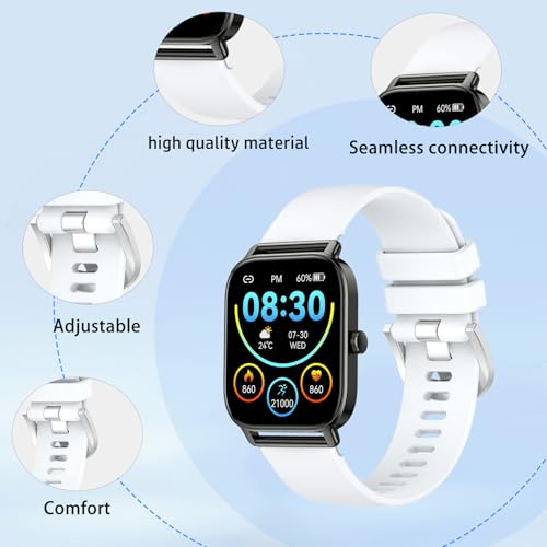 Correa para reloj Paukila P91 de silicona blanca miniatura 2