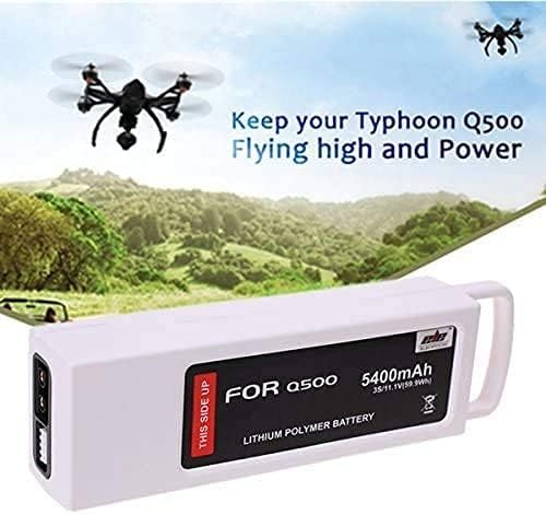 3S 5C LiPO Battery for Yuneec Q500, 11.1V Replacement Flight Battery for Yuneec Typhoon Q500+ Typhoon 4K Typhoon G RC Quadcopter Q500 Multicopter Drone Flight Battery 1Pack