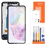 OLED for Samsung Galaxy A35 Screen Replacement for Samsung A35 LCD Diaplay SM-A356B SM-A356U LCD Digitizer Touch Assembly Repair Part with Frame(Support Fingerprint)