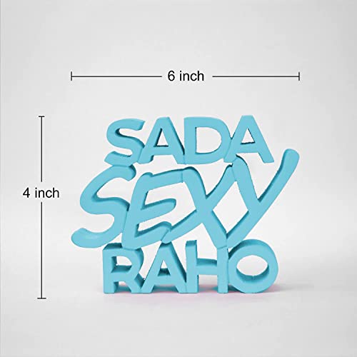 Image of Nukkad Tales Sada Sexy Raho Blue Showpiece Home Decor Items Birthday Gift Items for Couples Gift for Girls (7 x 5.40 inch)