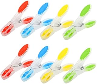24 Pcs Clothes Pegs for Washing Line,Durable and Windproof Clothes clips, Resistant To Rust & Moisture,Multicolors Strong Grip Non Slip Washing Pegs,Laundry Pegs for Home and Garden