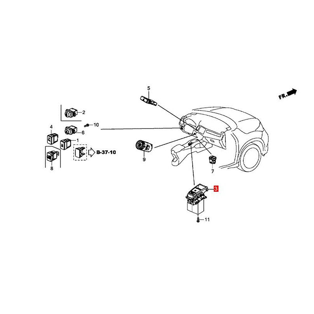 Electric HandBrake Parking Switch 35355-T7A-J01 for Honda HRV XRV VEZEL