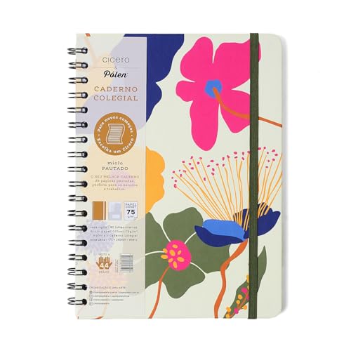 Caderno Espiral Pólen Pautado 17X24 Aromas Off White 80 Fls, Cicero