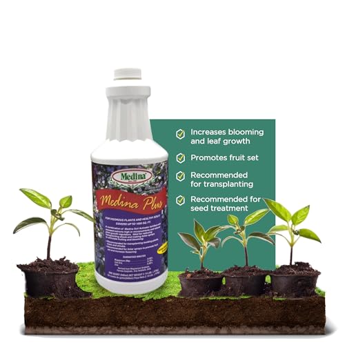Medina Plus Liquid Soil Loosener for Lawns Gardens Houseplants - 1 Qt