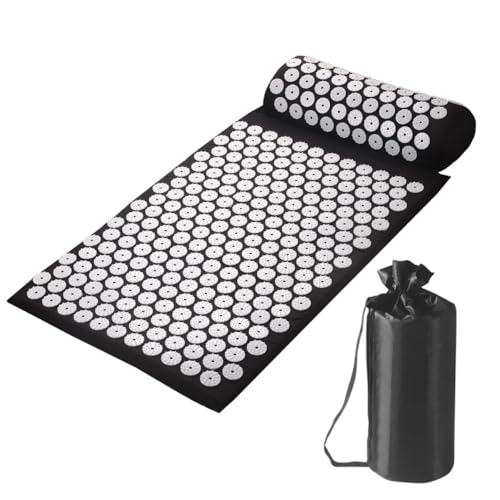 Brfveob 鍼灸マッサージ、ヨガ、経絡、マッサージ療法、体操、ツボリラクゼーションヨガ (枕 + クッション + バッグ + カラフルボックス,ブラック)