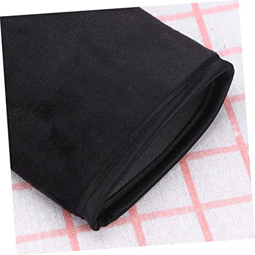 Angoily 6pcs Flocking Self Tanning Mitts for Makeup Use Sunless Tanning Gloves Thumb Protective Sunscreen Sponge Gloves Compact and for Easy Application Black