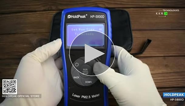 Produktbild von Luftqualitätsdetektor – PM2.5 & PM10 Partikelzähler, 6 Partikelgrößen, 0,3–10 µm, 2000-mAh-Akku, Für Innen & Außen