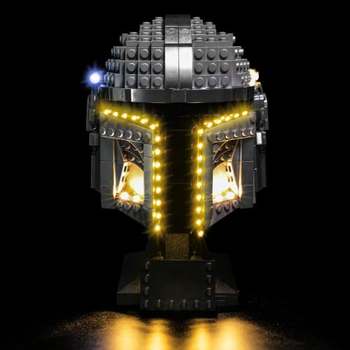 LED Light Kit for Lego The Mandalorian Helmet 75328 – Compatible with Star Wars Building Set, Lighting for Helmet Model (NOT Included The Building Set)