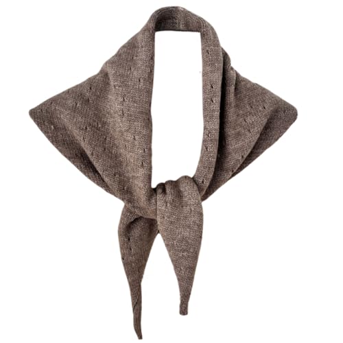 Knit Triangle Scarf for Women Small Head Scarf Aesthetic Accessories Trendy Neckerchief Cottagecore