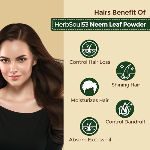 Image of Organic Neem Leaf Powder For Face Pack 250gm - Pure Azadirachta Indica Churna for Acne, Pimples, Oil Control & Glowing Skin | Supports Hair Growth, Dandruff & Scalp Health | Chemical Free