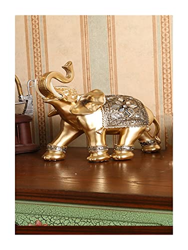Statuette décoration éléphant en or 24X26 CM, cadeau idéal maison - 4