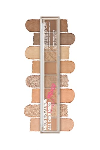 Image of Peripera All Take Mood Palette Makeup - 8 Shades Eyeshadow - Matte Glitter Shimmer - Mood Breathing (Warm Neutrals) - 6.8g