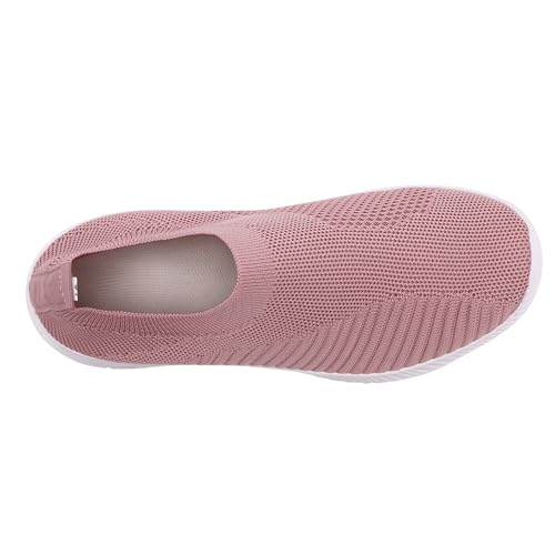 Image of DLWKIPV Womens Slip on Walking Tennis Shoes for Women Work Running Athletic Gym Sports Sneakers Lightweight Casual Shoe