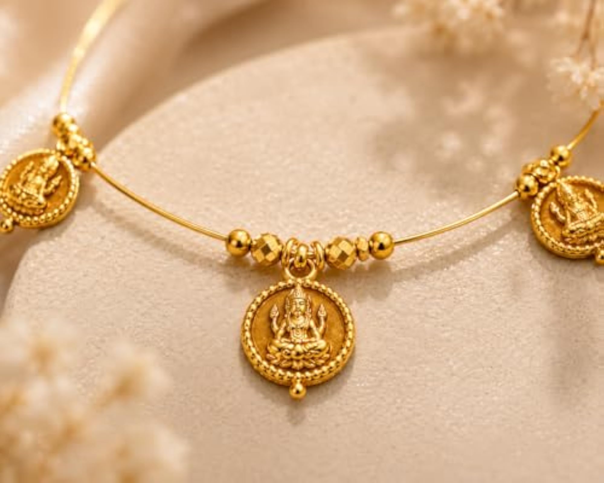 Premium Lakshmi Coin Chain Necklace for Women, Traditional Design