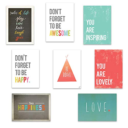 Children Inspire Design The Rules Mini Collection 5x7 Wall Art Prints, Typography, Nursery Decor, Kid's Wall Art Print, Kid's Room Decor, Gender Neutral, Motivational Word Ar