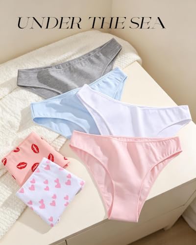 Image of Cotton Underwear Women Sexy Cheeky Bikini Panties Lingerie Outfits 6 pack