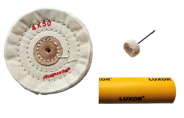 KD89 Kit de Polissage Haute Performance, Super Finition avec Un Luxor Orange, Un Disque de Polissage Ø21mm en Flanelle et Un Disque Doux Ø15x100mm