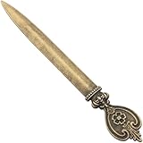 FMHXG Metal Letter Opener Bronze Color Alloy Vintage Letter Opener 0.78x5.11in Express Documents Opening Knife for Office Home Decorative Opening Tool