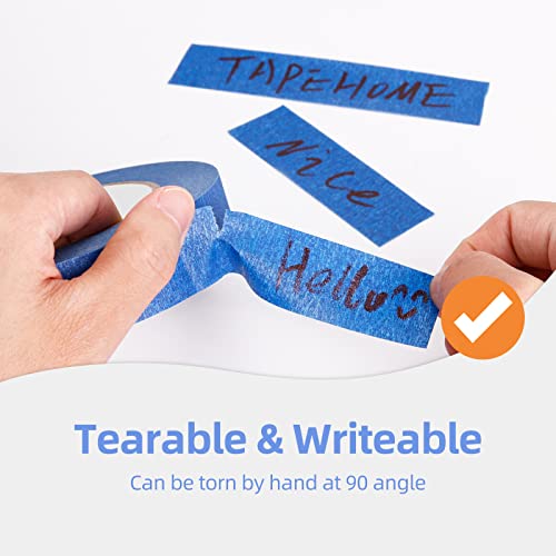 Tapehome Blue Painters Tape - 6 Rolls X 1 Inch X 55 Yards, Crepe Paper Blue Masking Tape, Multi-Surface Paint Tape For For Wall Painting, Crafts And Diy, Blue Painter's Tape With Sharp Lines #TOP5