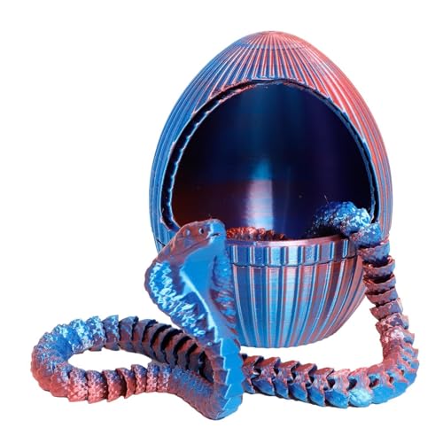 -Druck-Drachen-Ornament, -Druck-Schlange,Einzigartiges rotierendes Design, zappelndes Drachenei | Bedruckte Schlangenstatue, Dekoration, Zahnrad-Ei-Ornament für Kinderzimmer