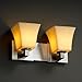 Justice Design Group CNDL-8922-10-CREM-ABRS Candlearia Collection Modular 2-Light Bath Bar