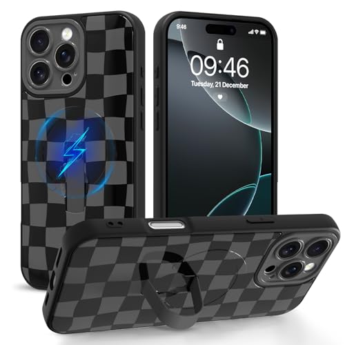 Coque iPhone 16 Pro antichoc magnétique anti-chute noire