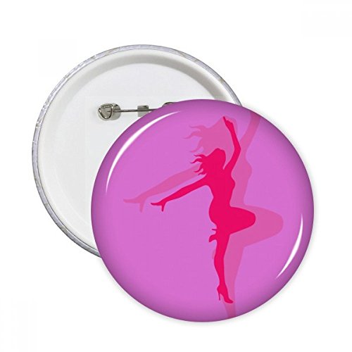 Pins rose Plump Danse Ballet Fille badge rond multicolore vêtement customisation