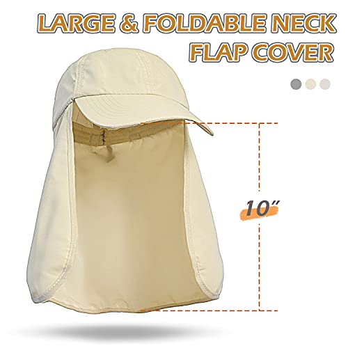 Sun Hats For Men With Ear Neck Flap Cover Upf 50+ Uv Protection Baseball Cap For Safari, Hiking, Fishing, Outdoor Adventures #TOP2
